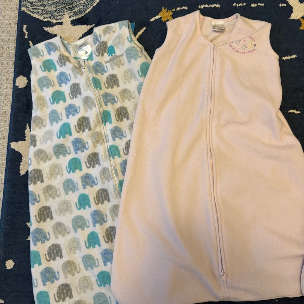 Halo sleep sacks: Pink and Gray Elephant Design